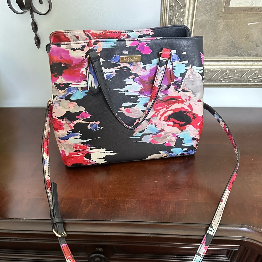 Abstract Floral Satchel